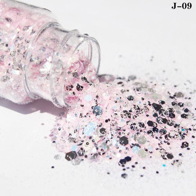 12PCS Diamond Dust Pink Glitter Diamond Flakes Mini Chunky Glitter